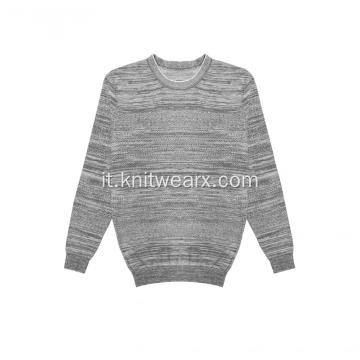 Maglione lavorato a maglia da uomo Pullover girocollo in filato antracite AB